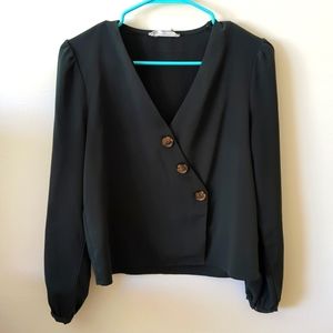 Dark Green work blouse